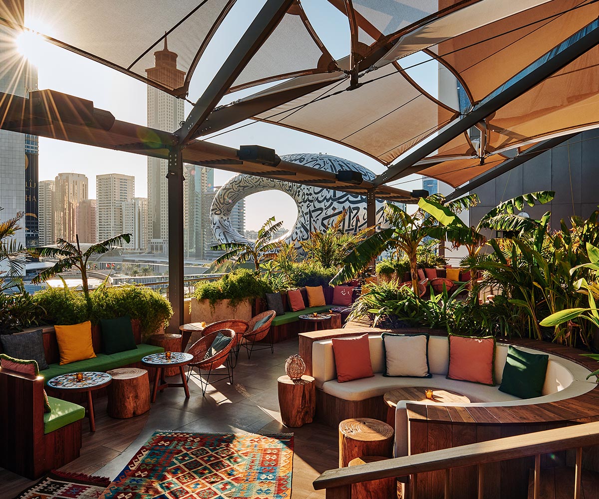 Rooftop Bar Dubai 25hours Hotel Monkey Bar Dubai Official Site